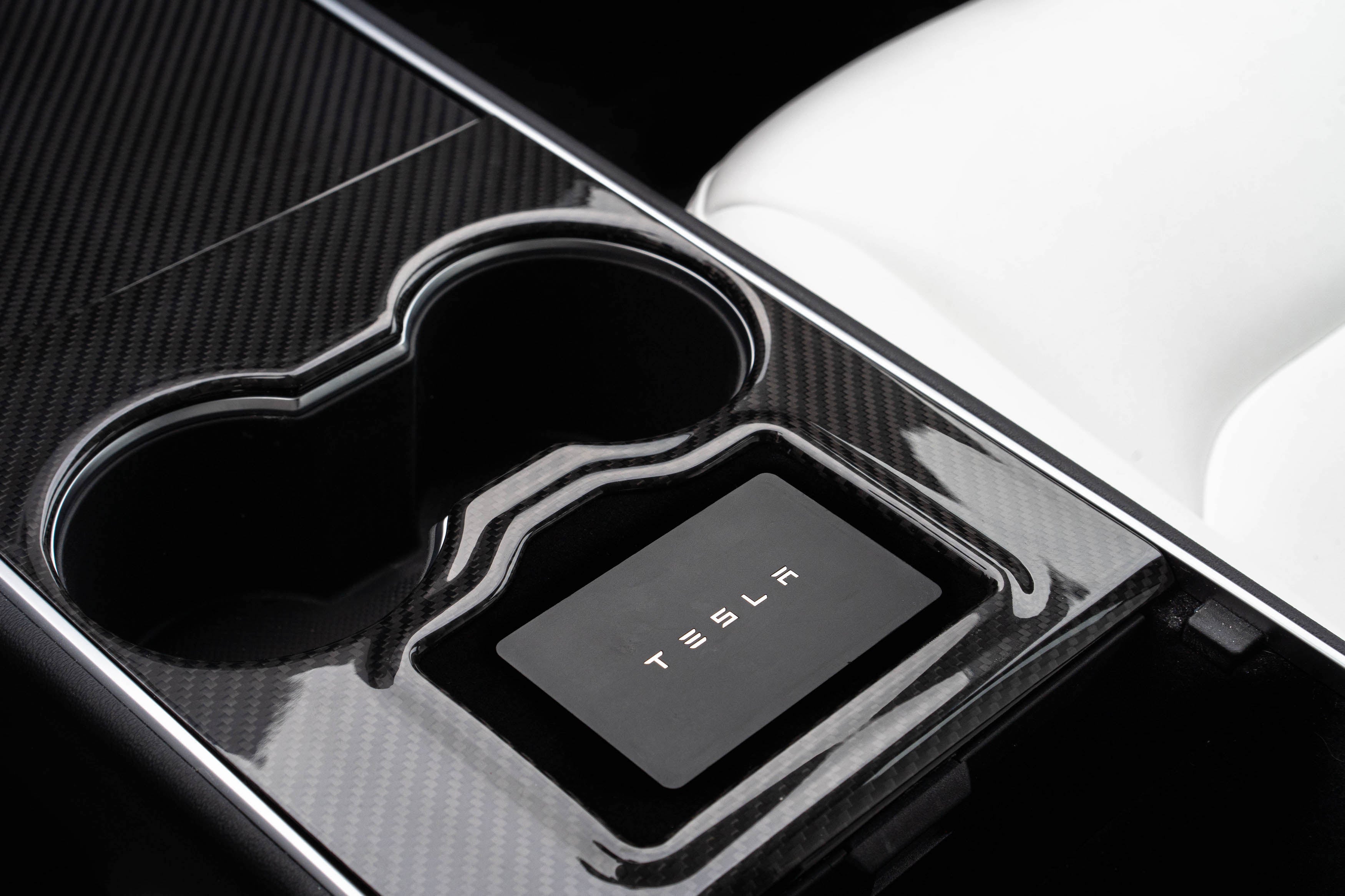 Mittelkonsole aus Carbon für Tesla Model 3 und Model Y 2021 +
